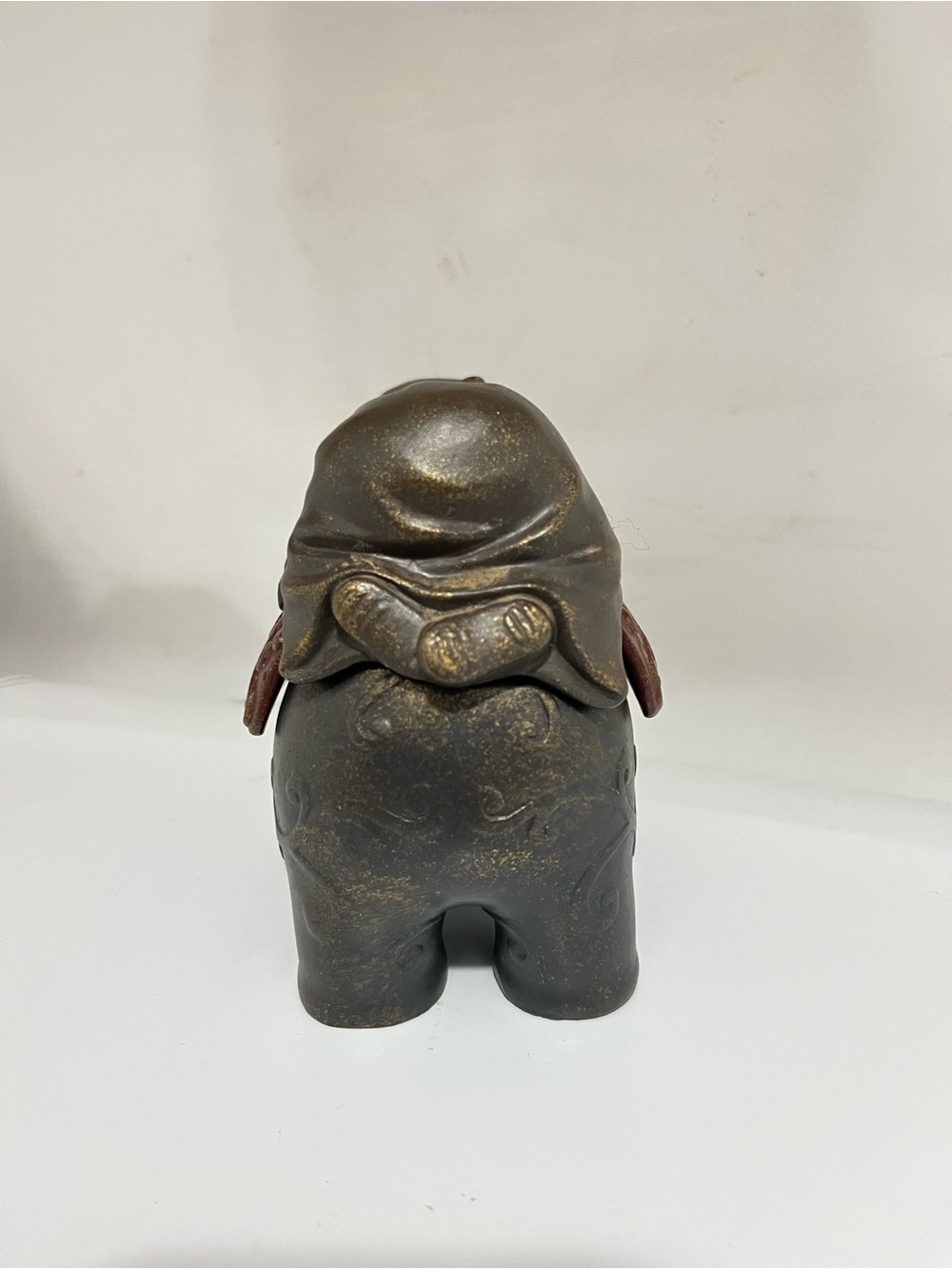 Sleeping Baby Shaolin Monk On Elephant Heavy Trinket Box Zen Decor - Picture 8 of 15